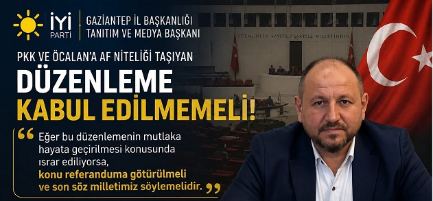 Halef Bilgiç: “Böylesine Kritik Bir Düzenleme Kabul edilmemelidir.”